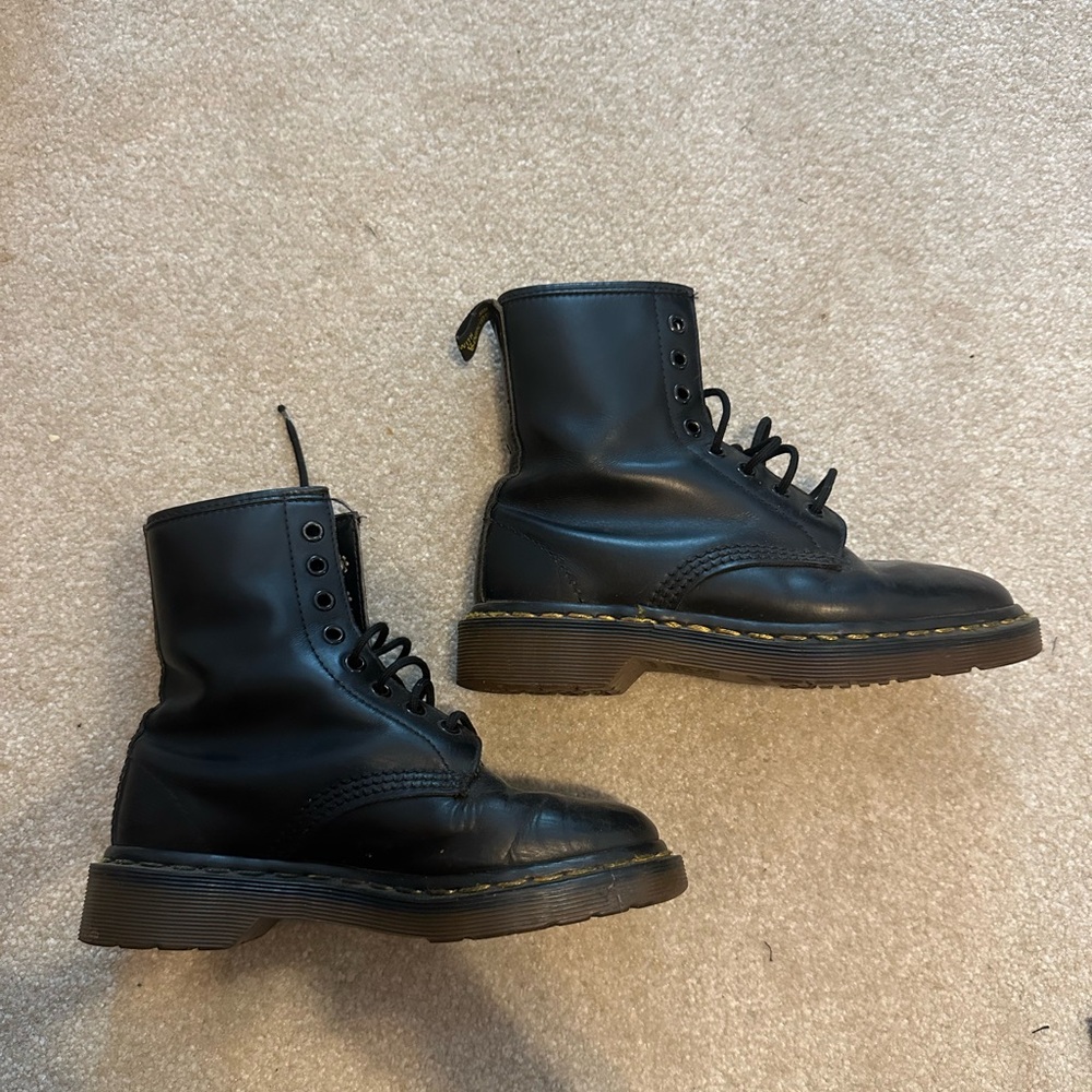 Dr. Martens Black Leather Lace Up Boots